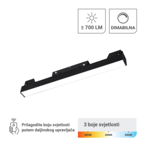 GREEN TECH LED magnetna svjetiljka Green Tech 10W, 3CCT, IP20, OSRAM LED, crna boja - MT01-20-10W-3CCT