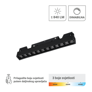 GREEN TECH LED magnetna svjetiljka Green Tech 12W, 3CCT, IP20, OSRAM LED, crna boja - MT02-20-12W-3CCT