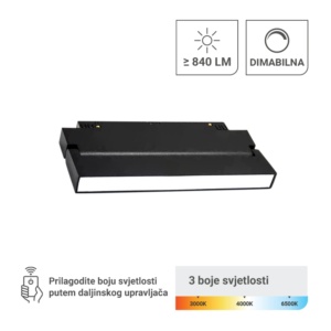 GREEN TECH LED magnetna svjetiljka Green Tech 12W, 3CCT, IP20, OSRAM LED, crna boja - MT05-20-12W-3CCT
