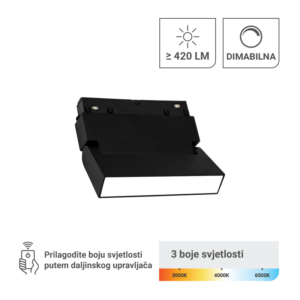GREEN TECH LED magnetna svjetiljka Green Tech 6W, 3CCT, IP20, OSRAM LED, crna boja - MT05-20-6W-3CCT