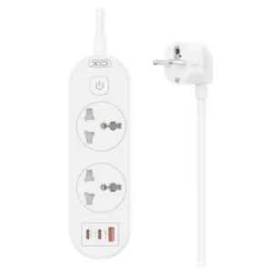 XO WL31 Produžni kabl sa zaštitom 3 utičnica 2xType-C 1xUSB 30W 1,5m