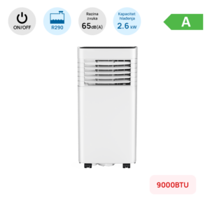 Chigo Prijenosna klima Chigo 9000BTU, 2.6kW, A, R290, bijela - SKY-1A-09