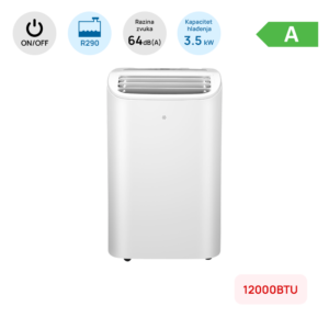 Chigo Prijenosna klima Chigo 12000BTU, 3.5kW, A, R290, bijela - YAC-12CHPB/PD1