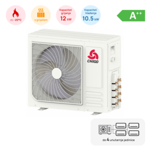 Chigo Multi split Chigo vanjska jedinica 10.5kW, A++, -20 ~ 55°C, s grijačem, 4 izlaza - Z4OD-36HRIN4