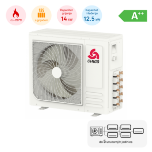 Chigo Multi split Chigo vanjska jedinica 12.5kW, A++, -20 ~ 55°C, s grijačem, 5 izlaza - Z5OD-42HRIN4