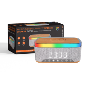 GIGATECH Bluetooth zvučnik, wireless punjač i alarm/sat Gigatech BW700 RGB