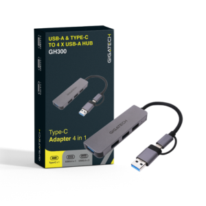 GIGATECH Hub Gigatech USB i tip-C na 1 x USB 3.0 i 3 x USB 2.0 - GH300