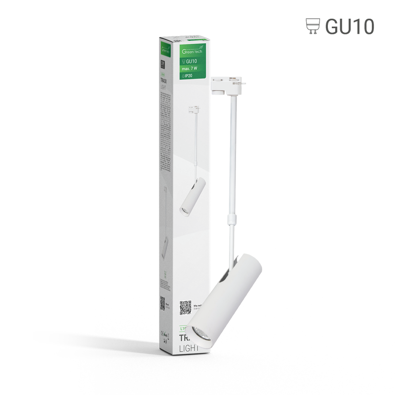 GREEN TECH Šinska svjetiljka Green Tech, GU10, IP20, bijela - L100-WH
