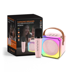 GIGATECH Zvučnik Gigatech HENNA (USB/TF/bluetooth) karaoke s wireless mikr., dječji, pink