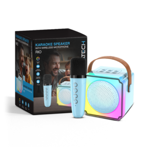 GIGATECH Zvučnik Gigatech RIO (USB/TF/bluetooth) karaoke s wireless mikr., dječji, plavi