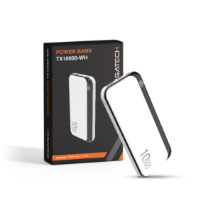 GIGATECH Power bank Gigatech 10000 mAh, USB i C izlazi, bijeli - TX10000-WH