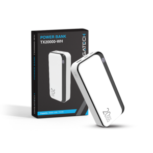 GIGATECH Power bank Gigatech 20000 mAh, USB i C izlazi, bijeli - TX20000-WH