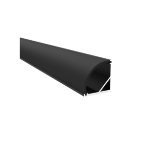 GREEN TECH Aluminijski profil Green Tech 16x16x2000 mm, nadgradni kutni, pokrov crni/bijeli - AP-10MM02-BK.
