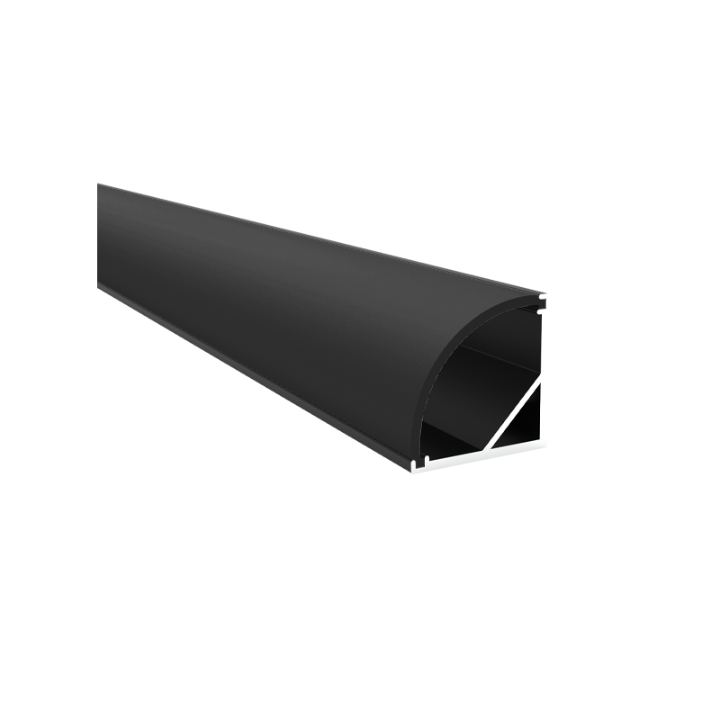 GREEN TECH Aluminijski profil Green Tech 16x16x2000 mm, nadgradni kutni, pokrov crni/bijeli - AP-10MM02-BK.