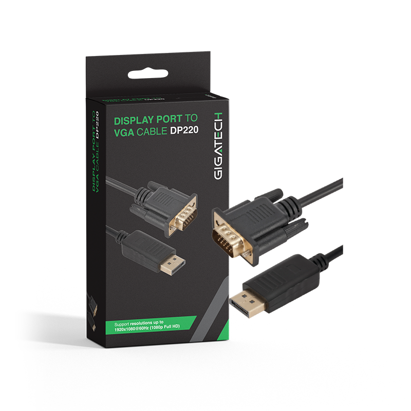 GIGATECH Kabel Gigatech Display Port na VGA 2m, Full HD - DP220
