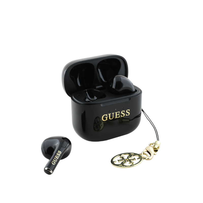 Guess Slušalice Guess wireless, crne - GUTWSXMCCLK