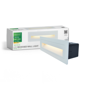 GREEN TECH LED ugradna zidna svjetiljka Green Tech 5W, 3000K IP44, bijela - UGS-P-WH-5W
