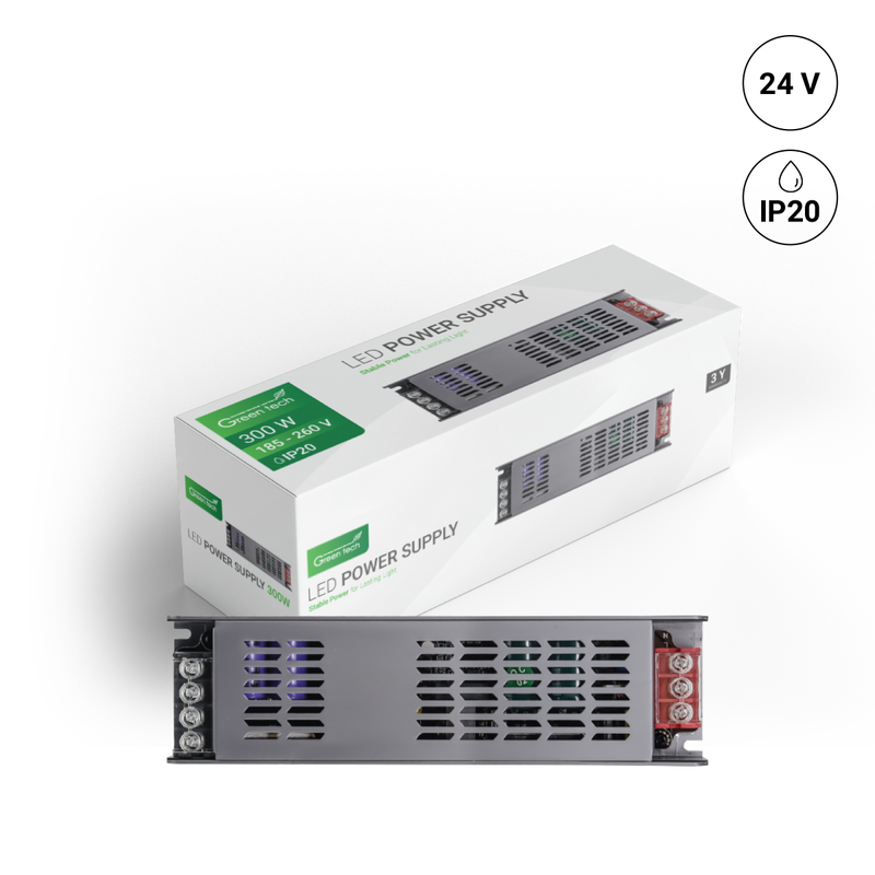 GREEN TECH LED napajanje Green Tech 300W, 24V, IP20 - PS-IP20-24V-300W