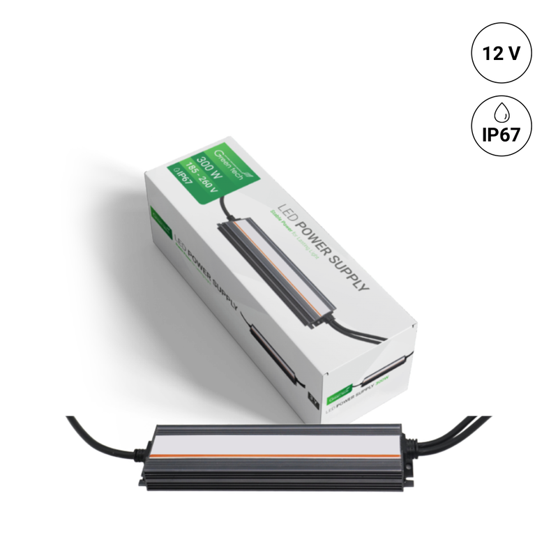 GREEN TECH LED napajanje Green Tech 300W, 12V, IP67 - PS-IP67-12V-300W