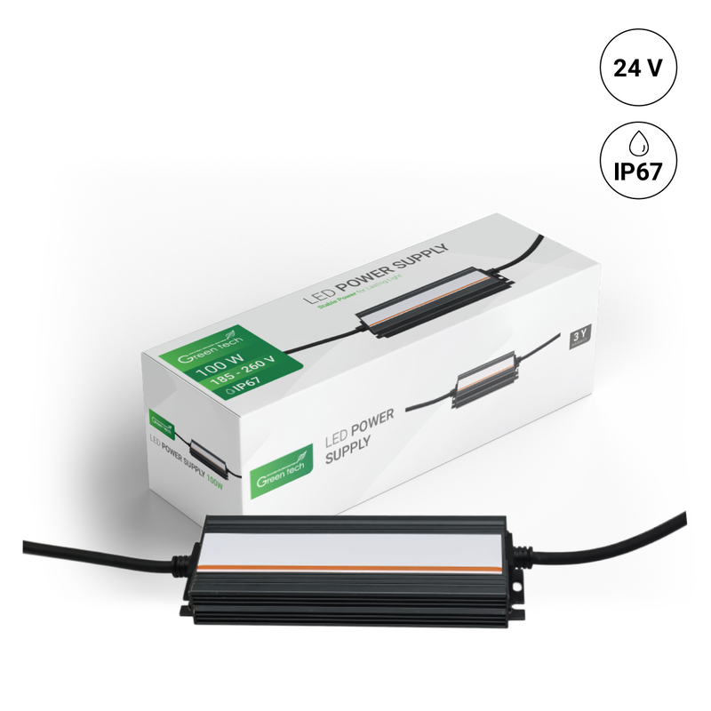 GREEN TECH LED napajanje Green Tech 100W, 24V, IP67 - PS-IP67-24V-100W