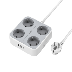 Tessan Produžni kabel Tessan TS-302-C, 4x AC, 2x USB-A, 1x USB-C, 2m, 15W