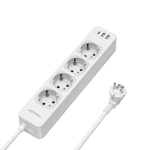 Tessan Produžni kabel Tessan TS-307-C, 4x AC, 2x USB-A, 1x USB-C, 2m, 15W