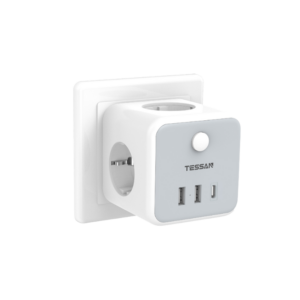 Tessan Zidna utičnica Tessan TS-301-DE-C, 3x AC, 2x USB-A, 1x USB-C, 15W
