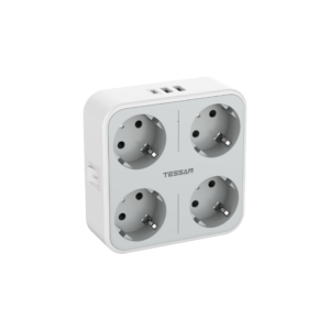 Tessan Zidna utičnica Tessan TS-302-DE-C, 4x AC, 2x USB-A, 1x USB-C, 15W