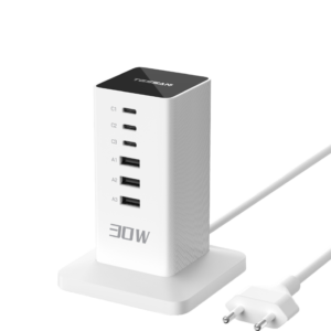 Tessan Produžni kabel Tessan TS-CS04, 3x USB-A, 3x USB-C, 2m, 15W