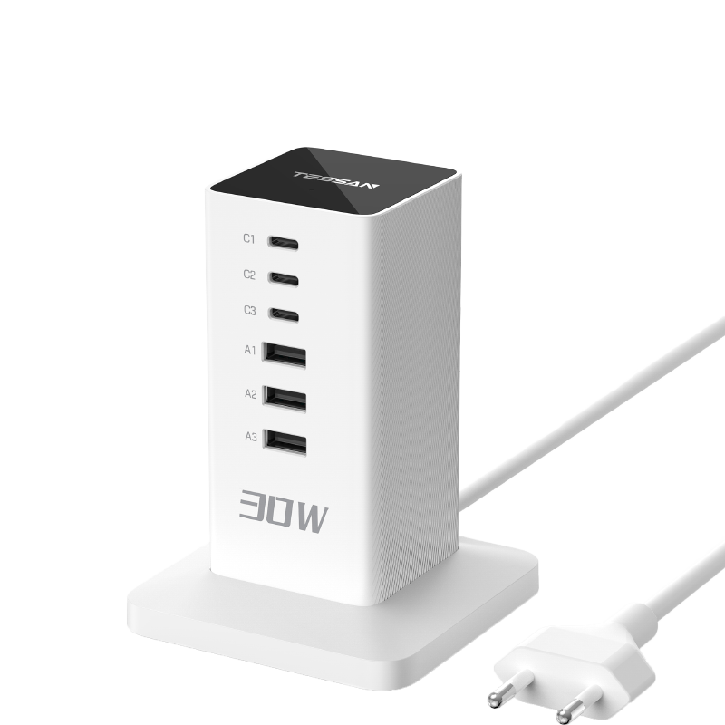 Tessan Produžni kabel Tessan TS-CS04, 3x USB-A, 3x USB-C, 2m, 15W