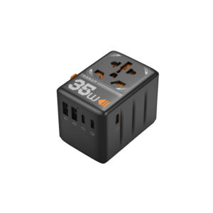 Tessan Putni adapter Tessan TS-WTA02, 2x USB-A, 3x USB-C, PD 35W, univerzalni, crni