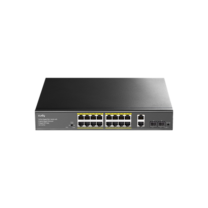 Cudy Switch Cudy GS10108PS2, 16-Portni, PoE+, 2x gigabit uplink, 2x gigabit SFP, 200W - GS1018PS2