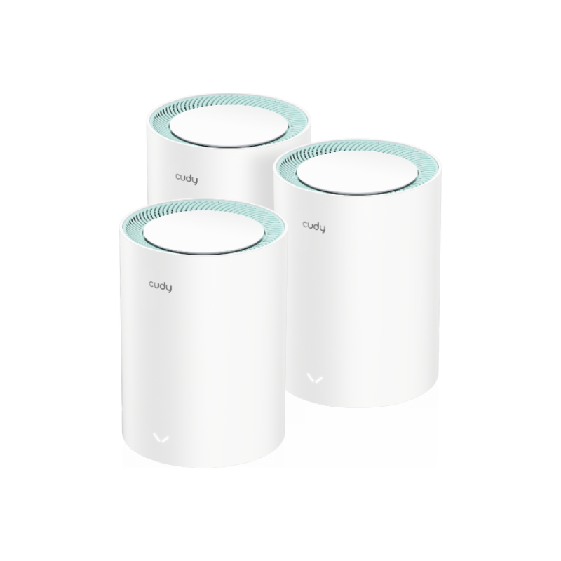 Cudy Wi-Fi 6 mesh sustav Cudy M1500-3PACK, AX 1500 Gigabitni, VPN, 3kom