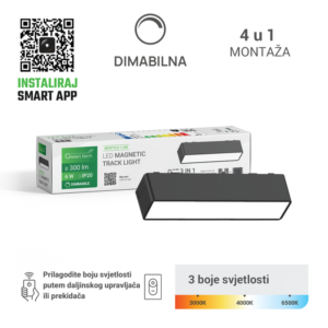 GREEN TECH LED magnetna svjetiljka Green Tech "MYSTYLE" 6W, 3CCT, Dim./ Smart Lamp APP - MYSTYLE-1-6W