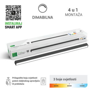 GREEN TECH LED magnetna svjetiljka Green Tech "MYSTYLE" 24W, 3CCT, Dim./ Smart Lamp APP - MYSTYLE-1-24W