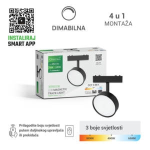 GREEN TECH LED magnetna svjetiljka Green Tech "MYSTYLE" 9W, 3CCT, Dim./ Smart Lamp APP - MYSTYLE-11-9W