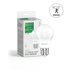 GREEN TECH LED žarulja Green Tech sa senzorom pokreta i fotoćelijom, 10W, 4000K, E27, A60 - BLX-6131