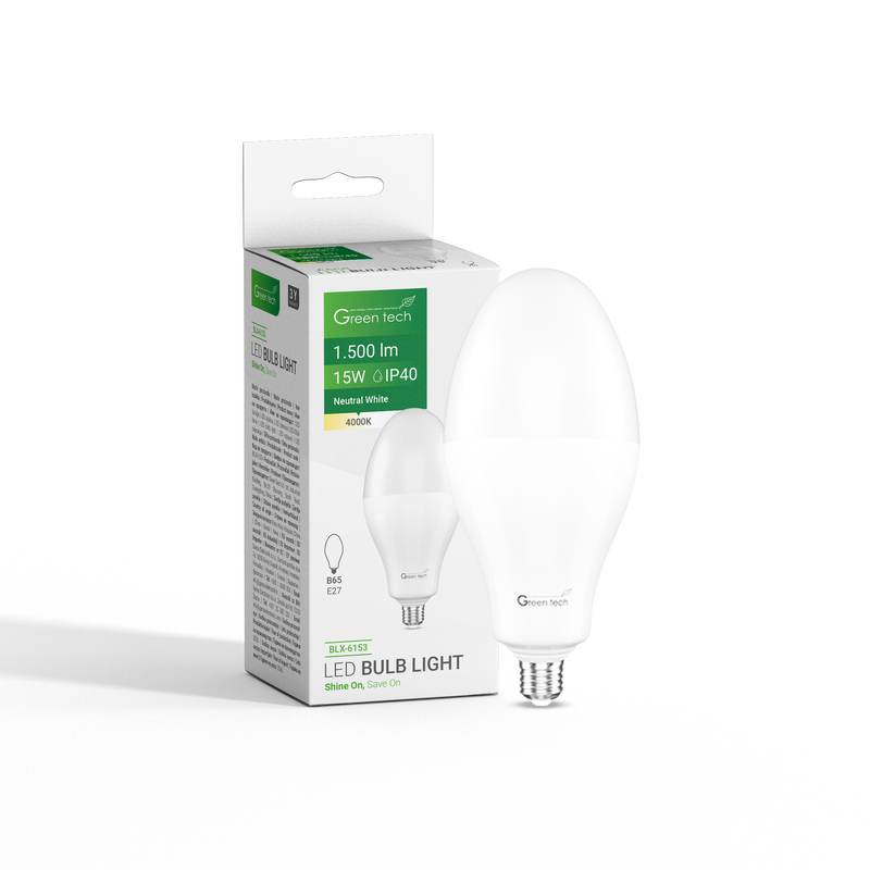 GREEN TECH LED žarulja Green Tech 15W, 4000K, E27, B65, Flux: 1500 lm, IP40, Epistar chip - BLX-6153