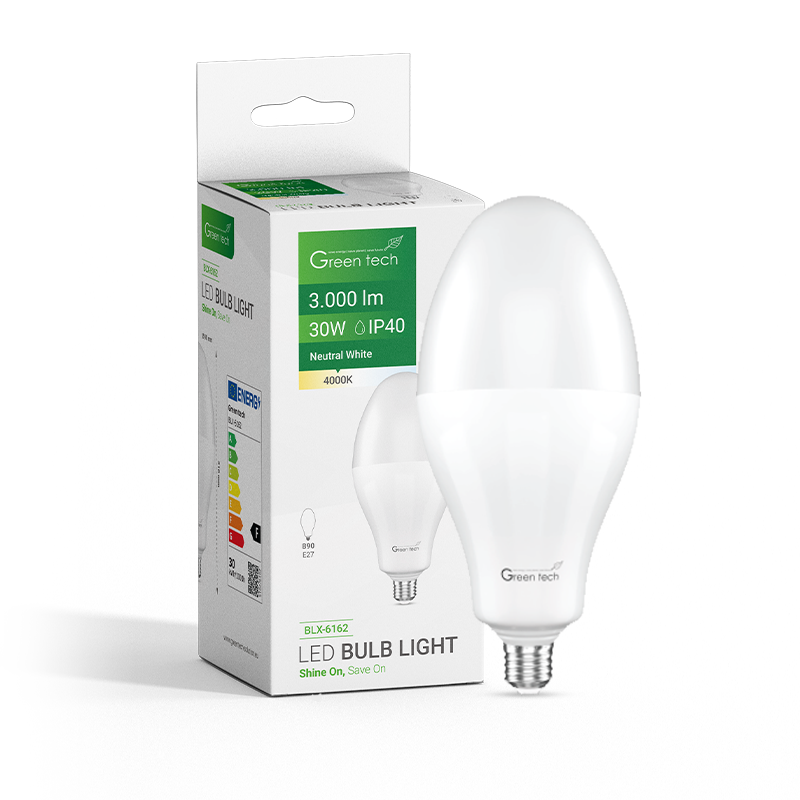 GREEN TECH LED žarulja Green Tech 30W, 4000K, E27, B90, Flux: 3000 lm, IP40, Epistar chip - BLX-6162