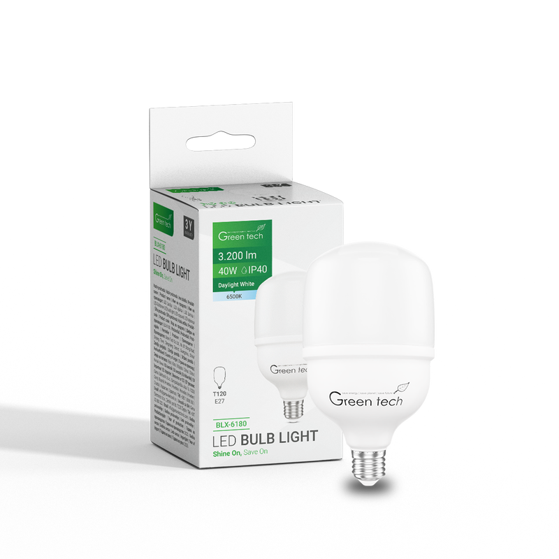 GREEN TECH LED žarulja Green Tech 40W, 6500K, E27, T120, Flux: 3200 lm, IP40, Epistar chip - BLX-6180