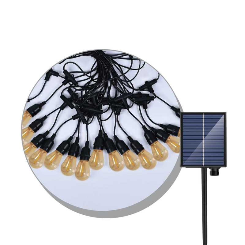 LUMERA LED solarni svjetlosni lanac LUMERA LIGHTING IP65 2700K, AMBER ŽARx16, uključena - SLS-16-BULB