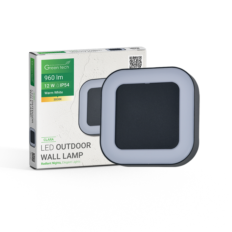 GREEN TECH LED vanjska zidna svjetiljka Green Tech 12W, 3000K, IP54 - CLARA