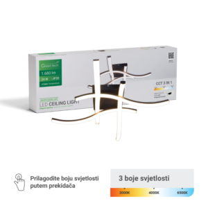 GREEN TECH Stropna dekorativna svjetiljka Green Tech 24W, 3CCT - WAVEFUSION-24W