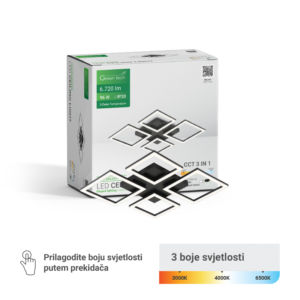 GREEN TECH Stropna dekorativna svjetiljka Green Tech 96W, 3CCT - VECTORLIGHT-96W