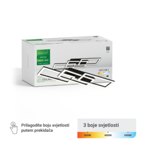 GREEN TECH Stropna dekorativna svjetiljka Green Tech 108W, 3CCT - VECTORLIGHT-108W