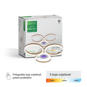 GREEN TECH Stropna dekorativna svjetiljka Green Tech 128W, 3CCT - OPALGLOW-128W