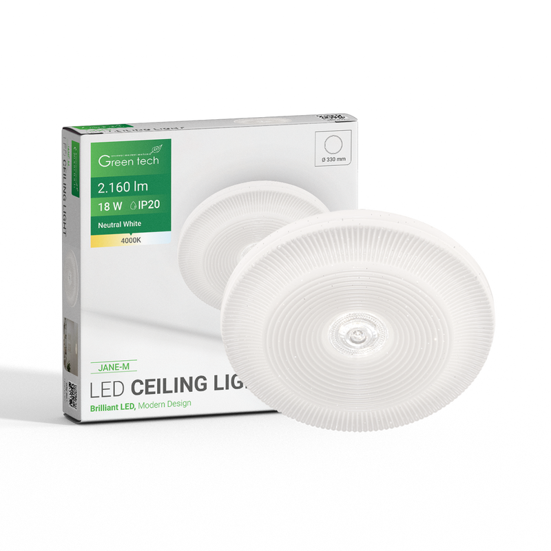 GREEN TECH LED plafonjera Green Tech 18W, 4000K, fi 33cm - JANE-M