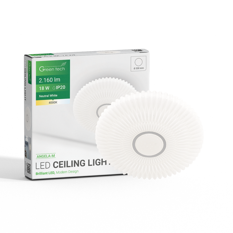 GREEN TECH LED plafonjera Green Tech 18W, 4000K, fi 33cm - ANGELA-M