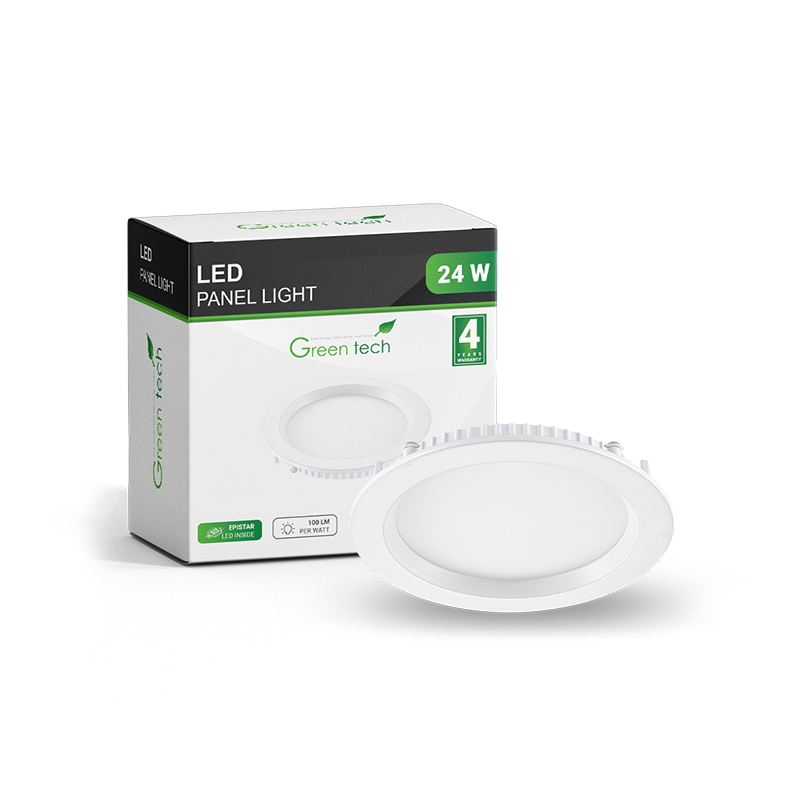 GREEN TECH LED panel Green Tech 24W, 6500K, ugradni, okrugli - CX-R01-24CW