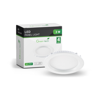 GREEN TECH LED panel Green Tech 3W, 3000K, ugradni, okrugli - CX-R01-3WW